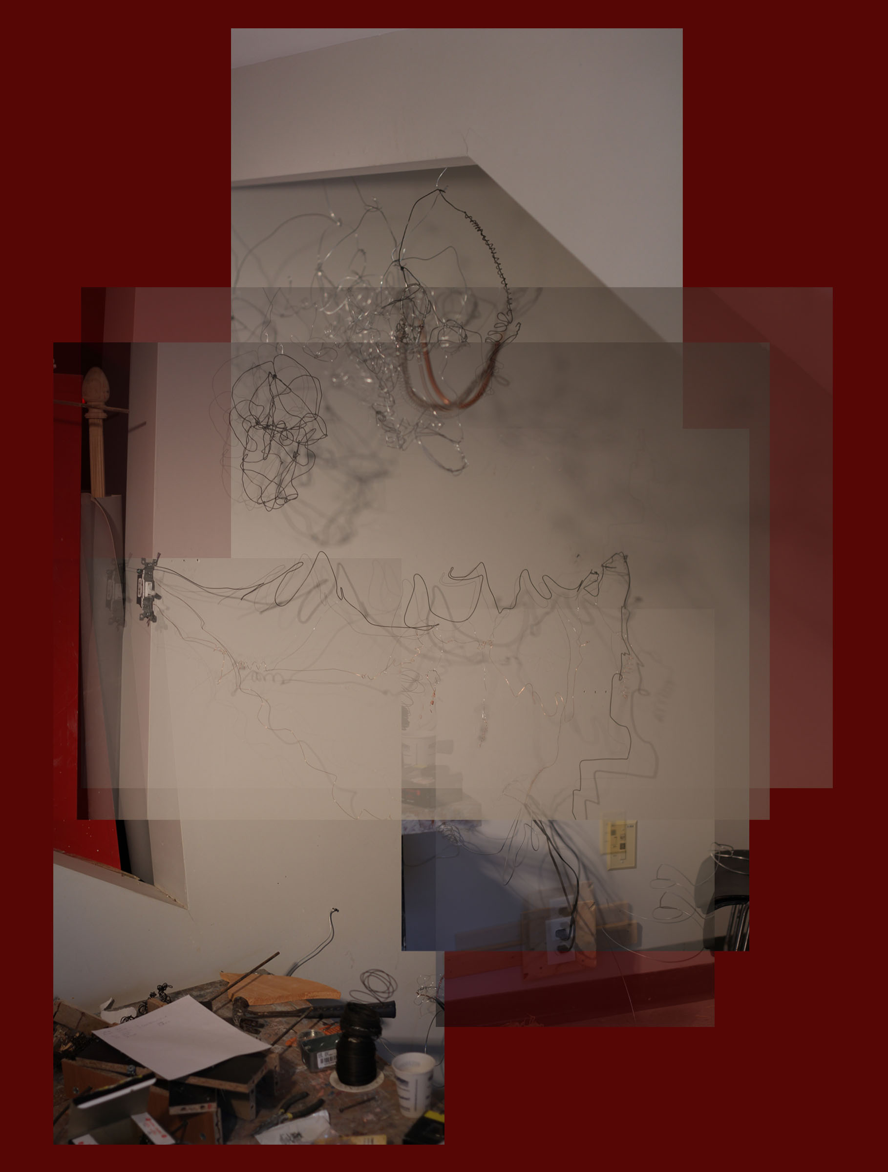 In Charge Red Wall Drawing
